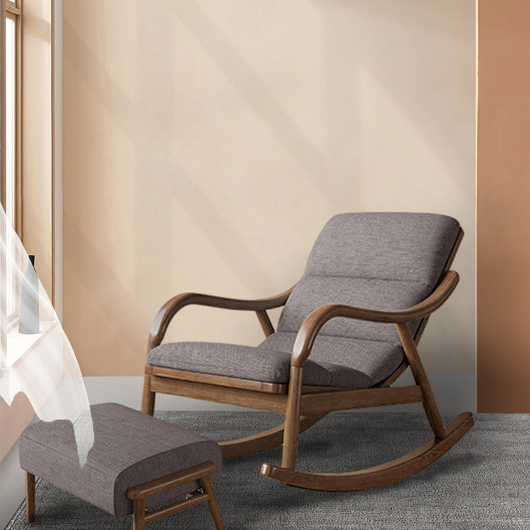 SHINYOK Solid Wood Rocking Chair Wayfair